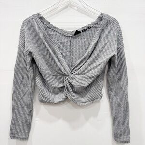 Urban Outfitters Out From Under Olivia Knot Thermal Top Long Sleeve X-Small